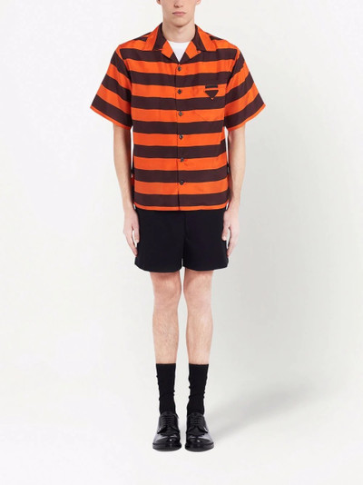 Prada striped silk shirt outlook