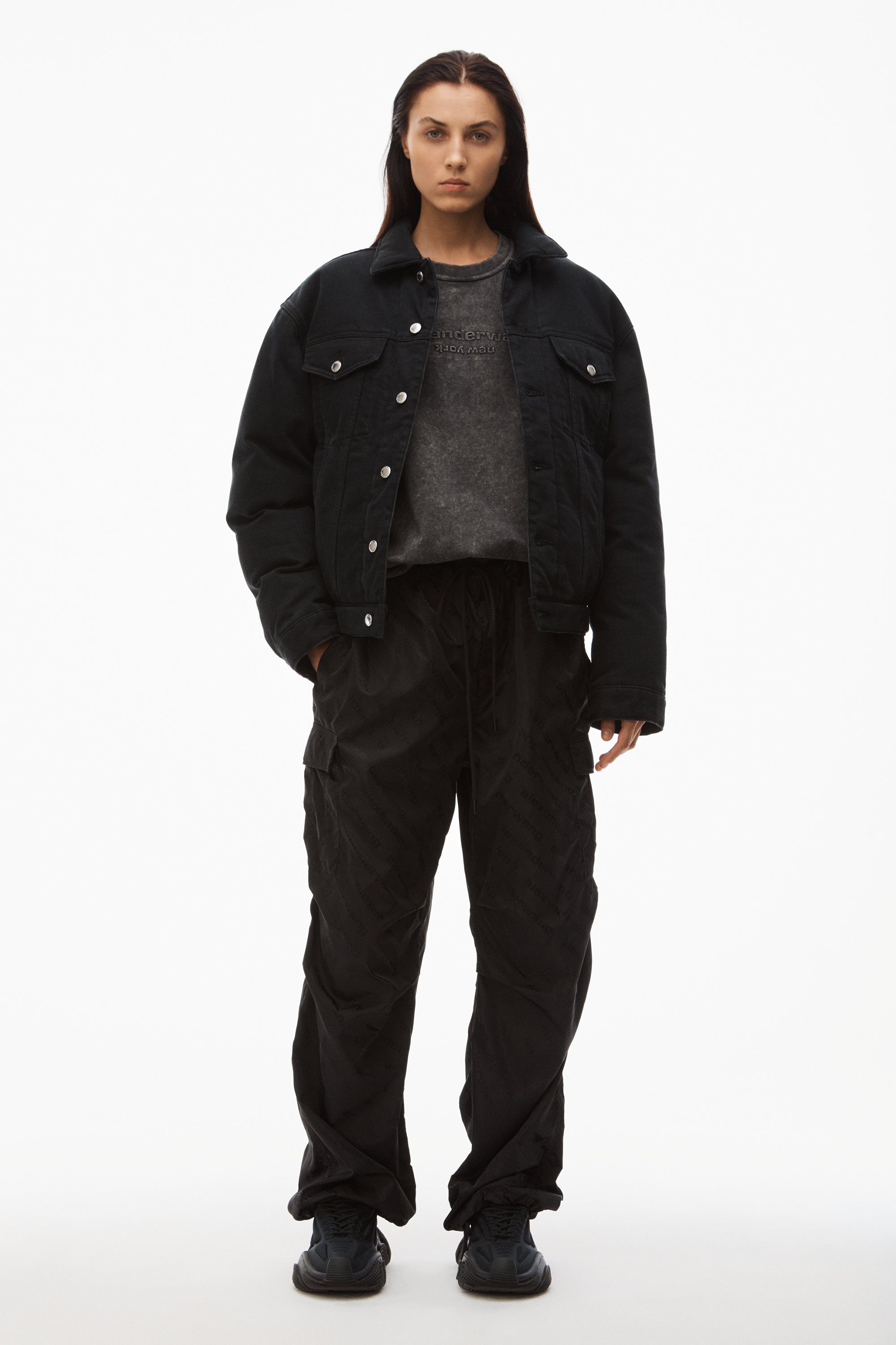 CARGO PANT IN JACQUARD NYLON - 2