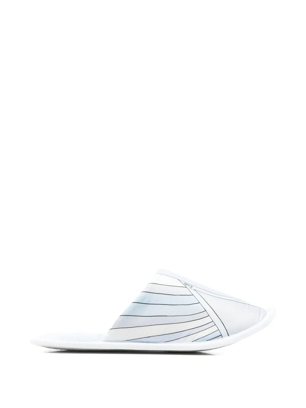 Marmo-print silk slippers - 1