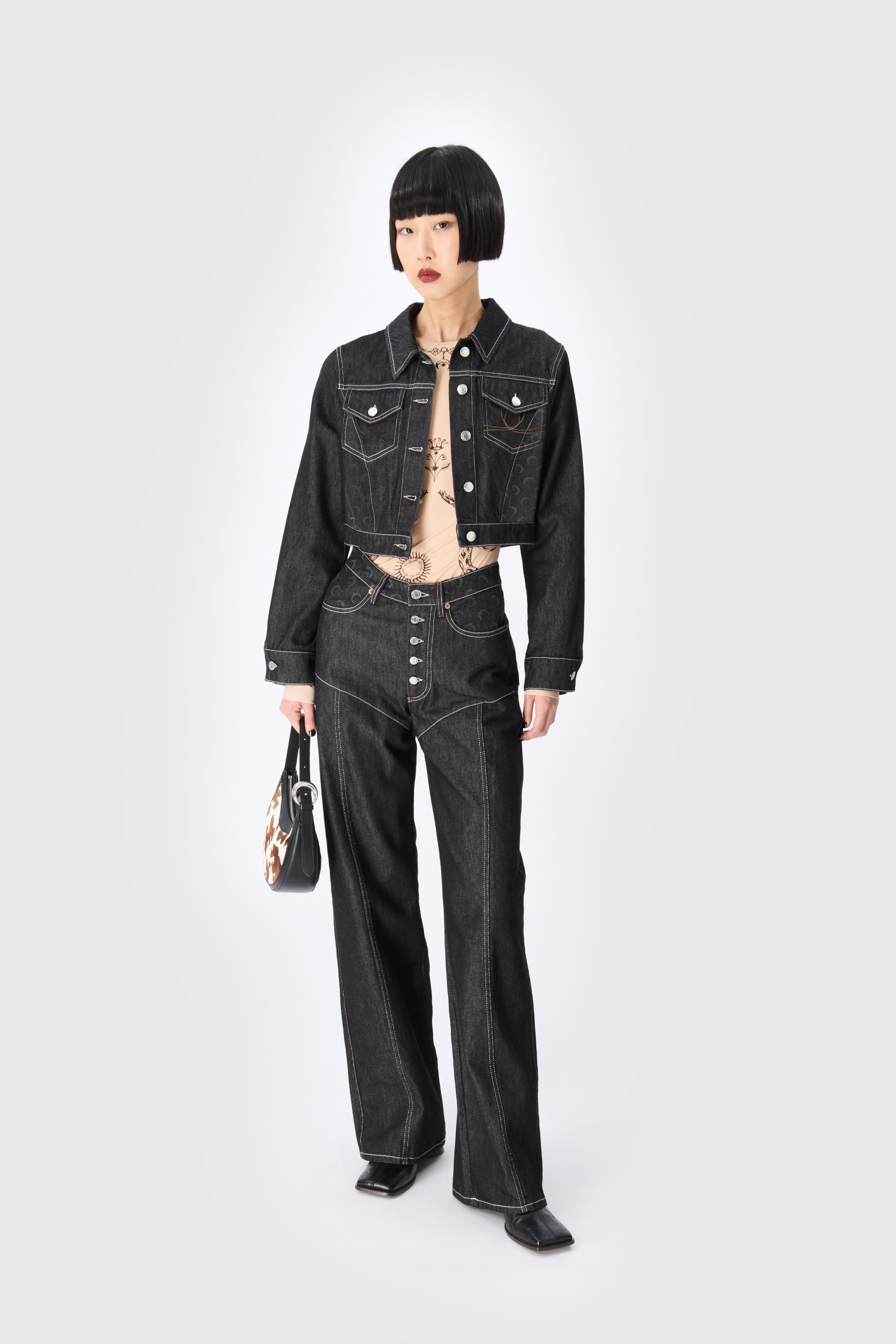 Moon Laser Denim Flare Jeans - 2