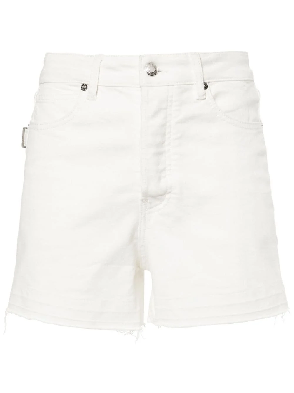 high-rise denim shorts - 1