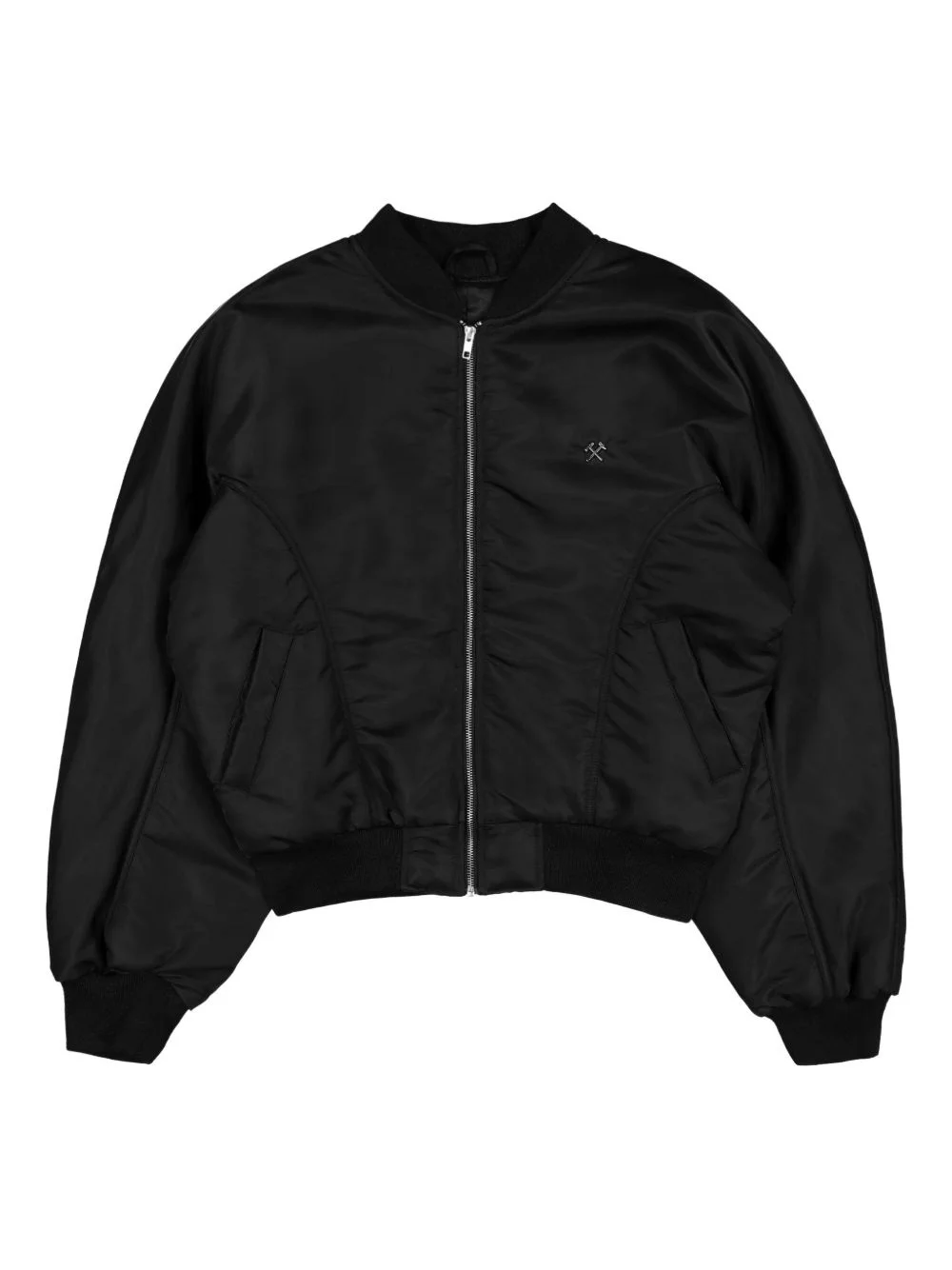 logo-motif bomber jacket - 1