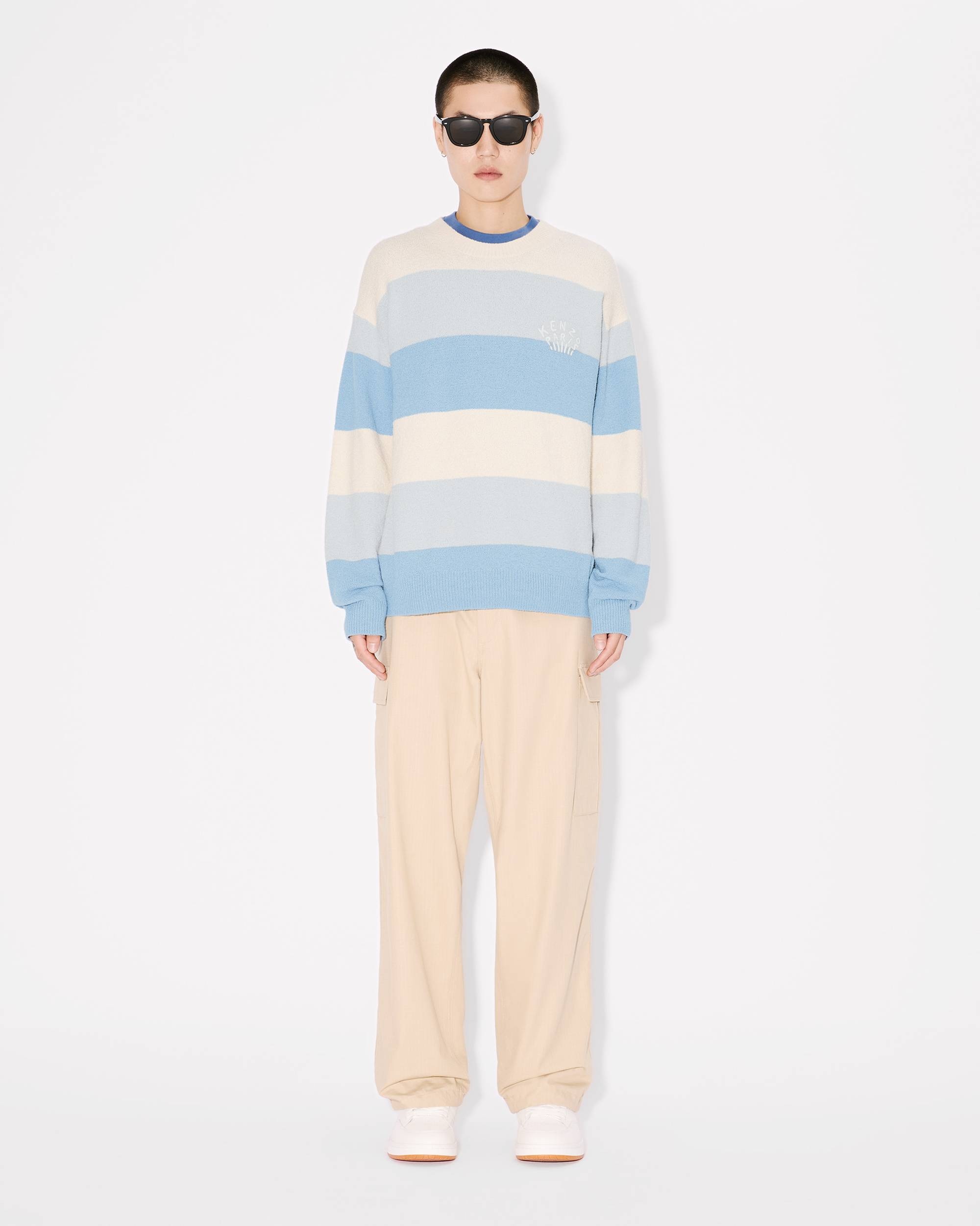 Embroidered stripes jumper in cotton blend - 5