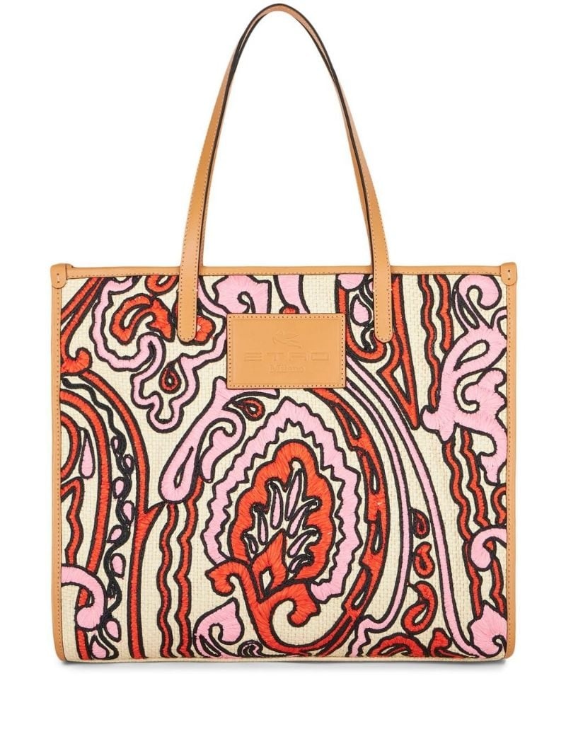 paisley-print tote bag - 1