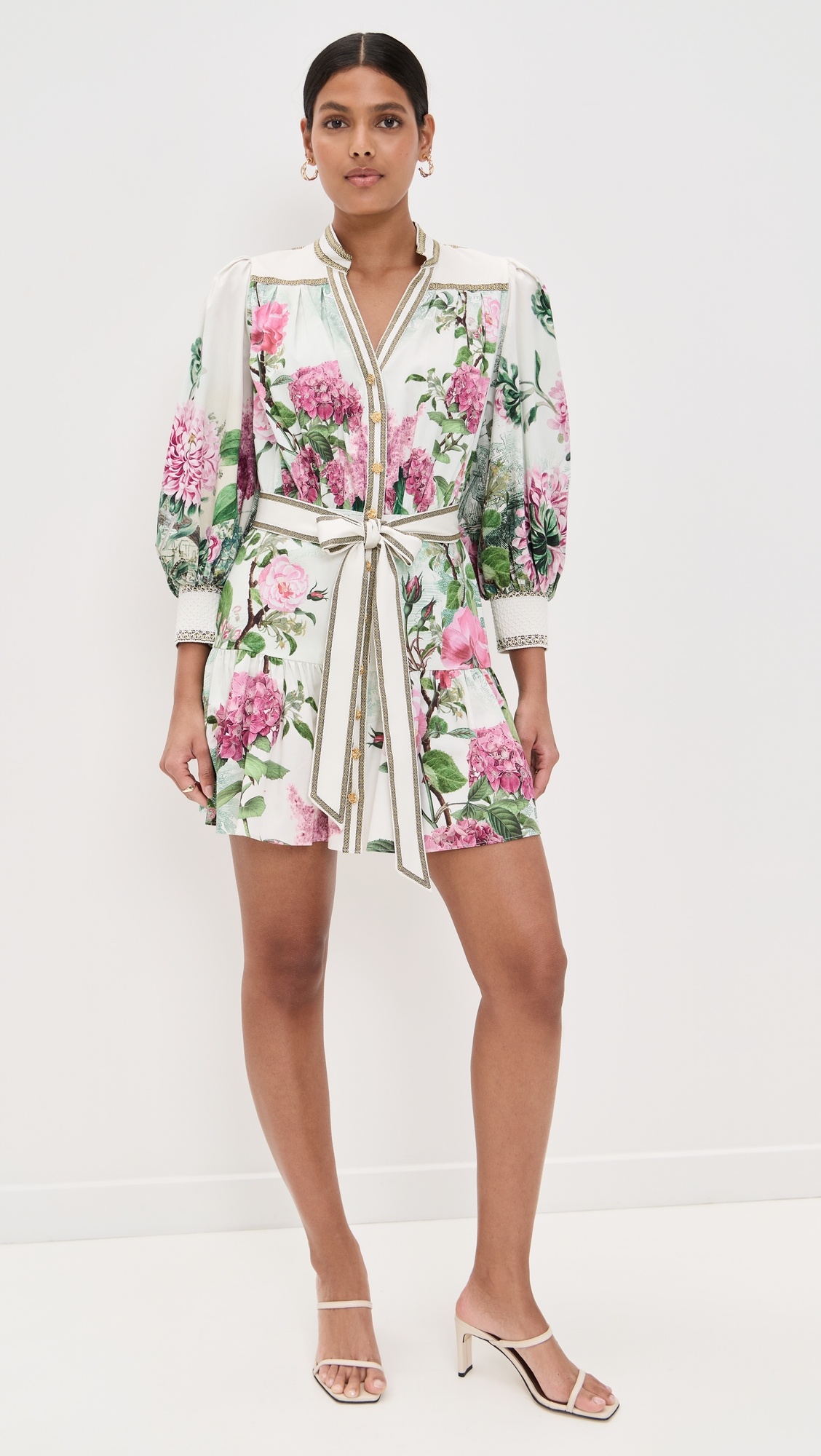 Cora Voluminous Tiered Mini Shirt Dress - 4