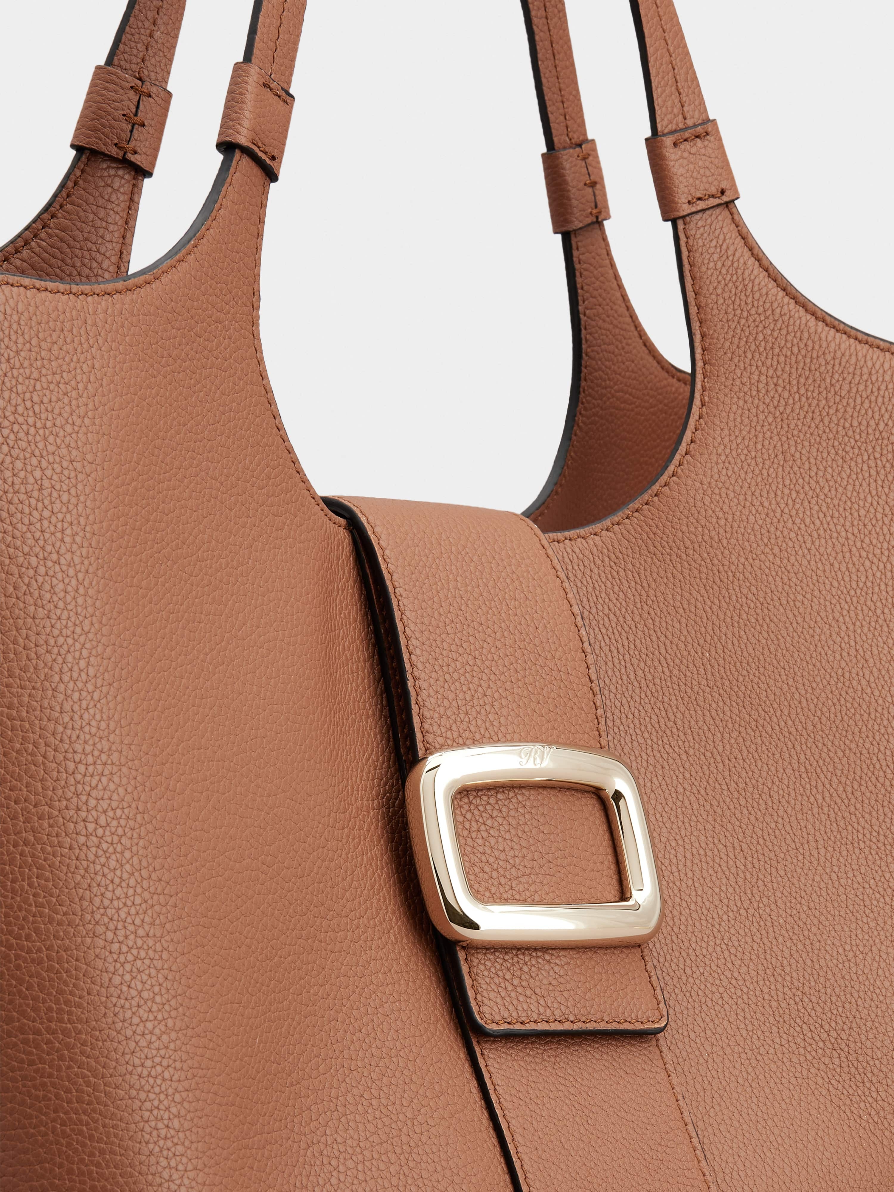 Viv' Choc Medium Shopping Bag in Leather - 8