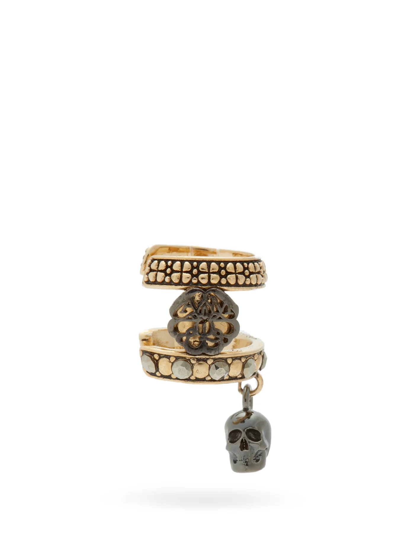 Skull-pendant ear cuff - 1