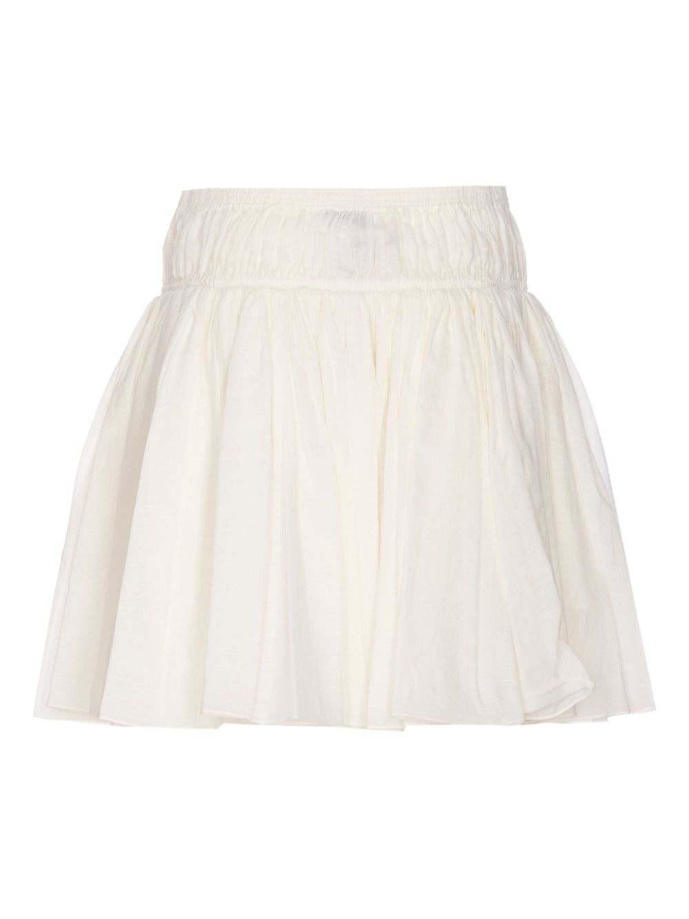 elastic-waist ruffled mini skirt - 2