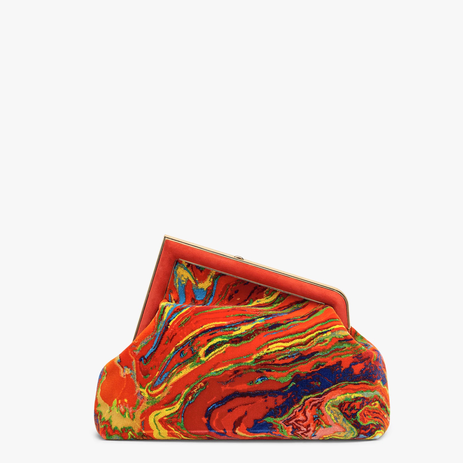 Red marble fabric bag - 3