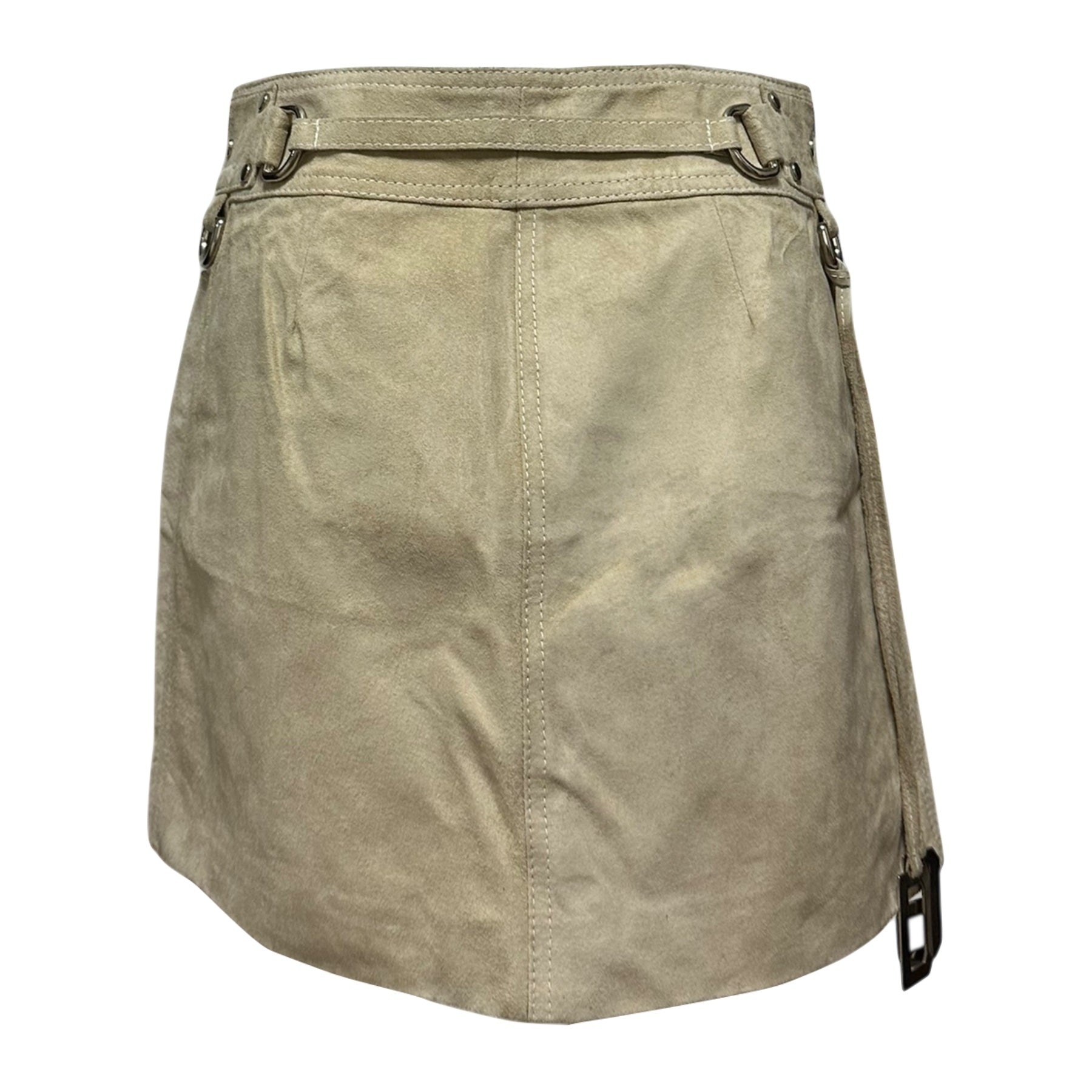 DOLCE&GABBANA Suede Leather Mini Skirt - 2