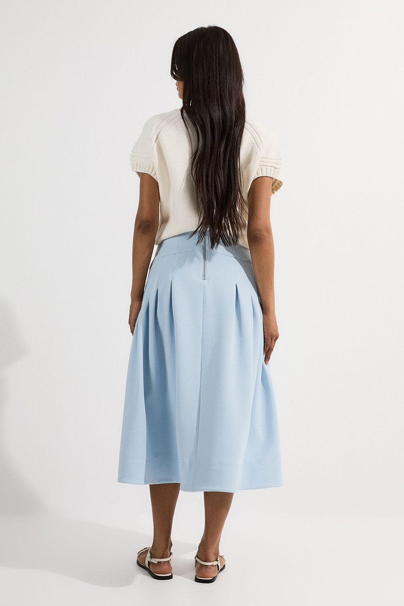 Tailored Textured Full Midi Skirt 5