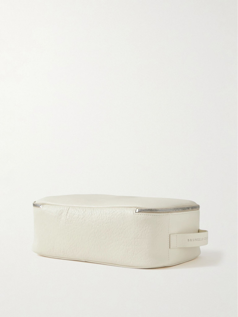 Textured-leather cosmetic case White 3