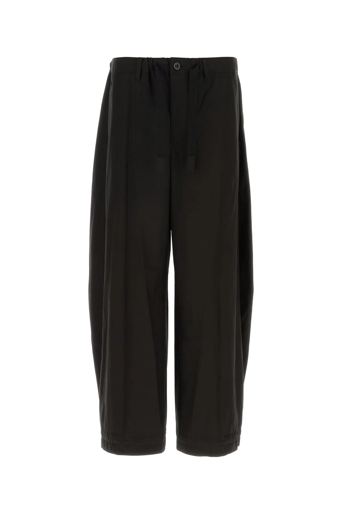 Black cotton wide-leg pant - 1