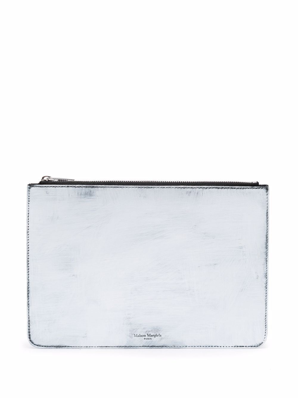 two-tone leather clutch bag - 1