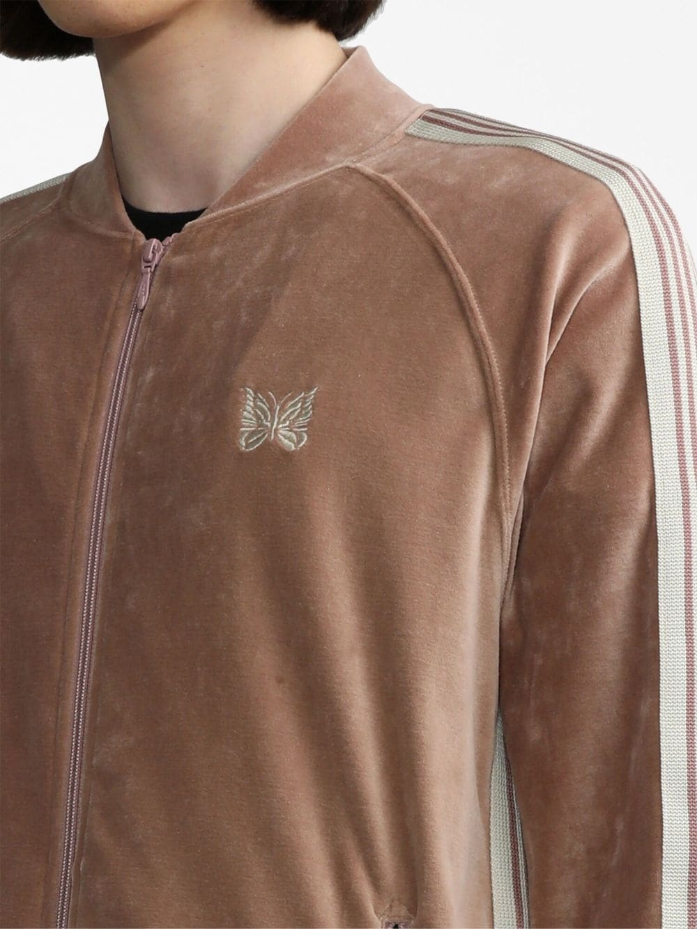 logo-embroidered zip-up sweatshirt - 5