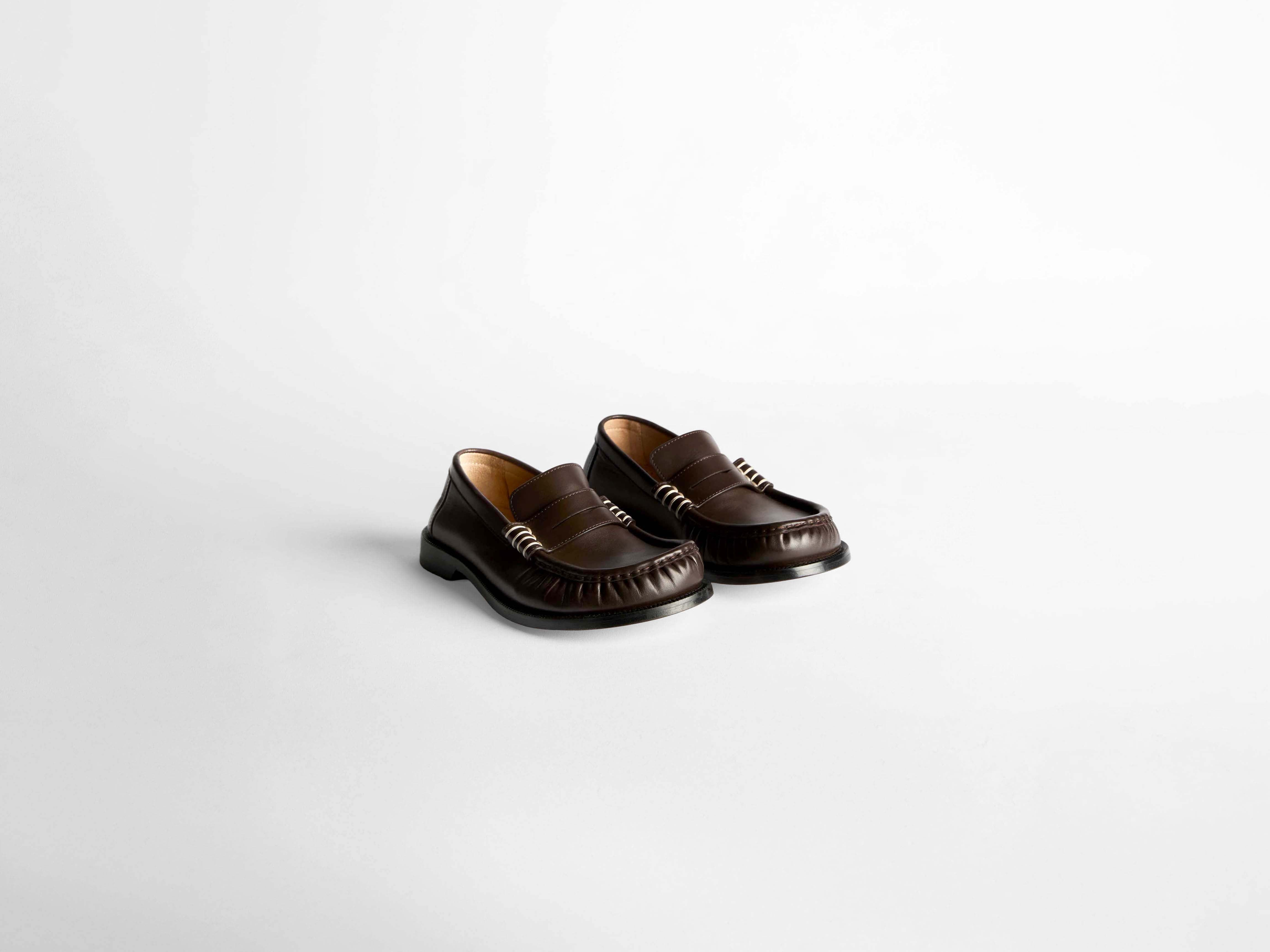 WOMENS LOAFER MOCCASIN IN CHOCOLATE BROWN - 5