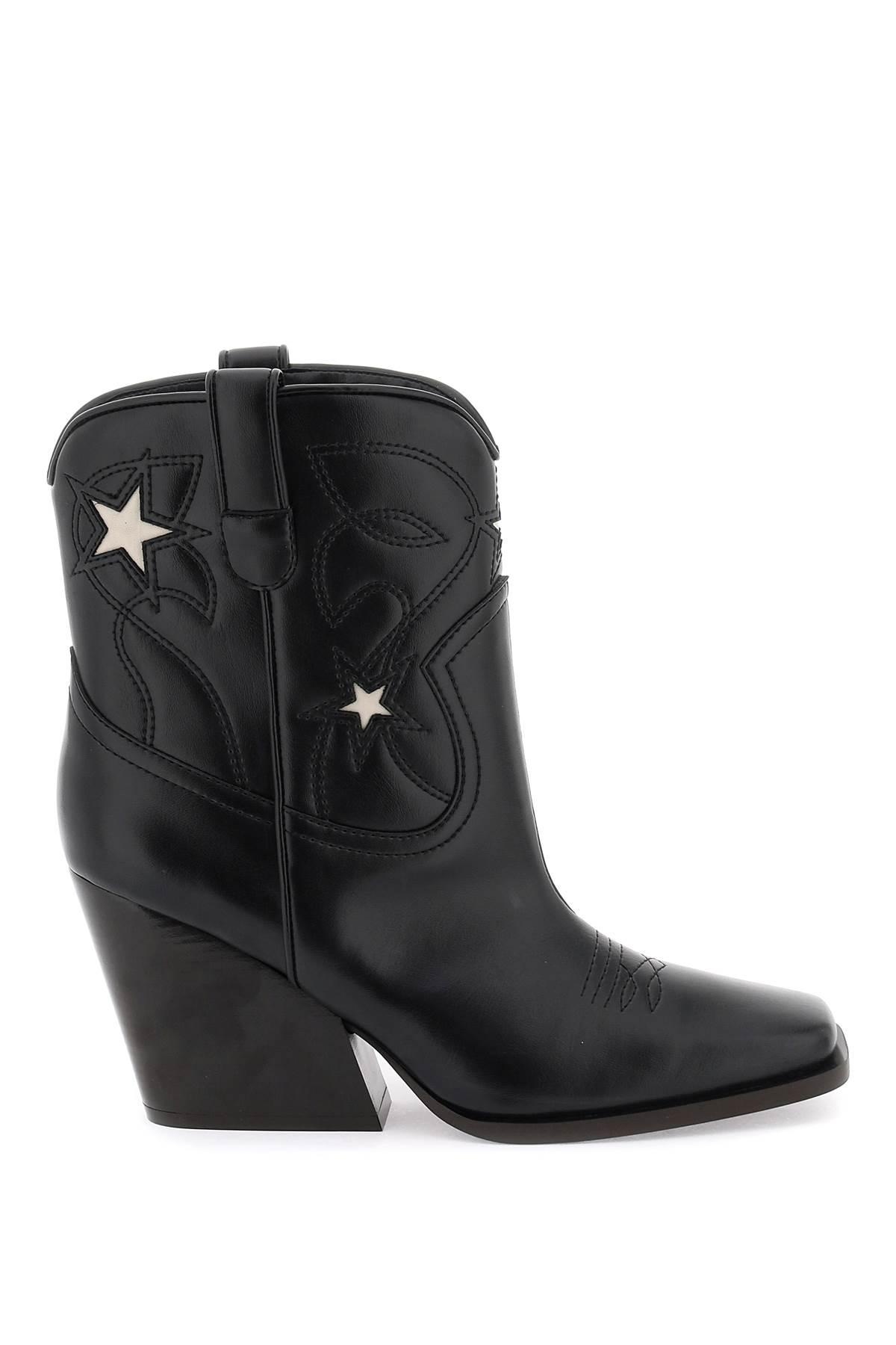 Texan Ankle Boots with Star Embroidery - 1