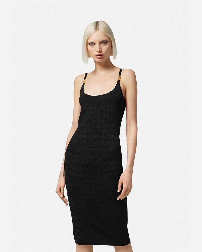 Croc-Jacquard Knit Mini Dress 3