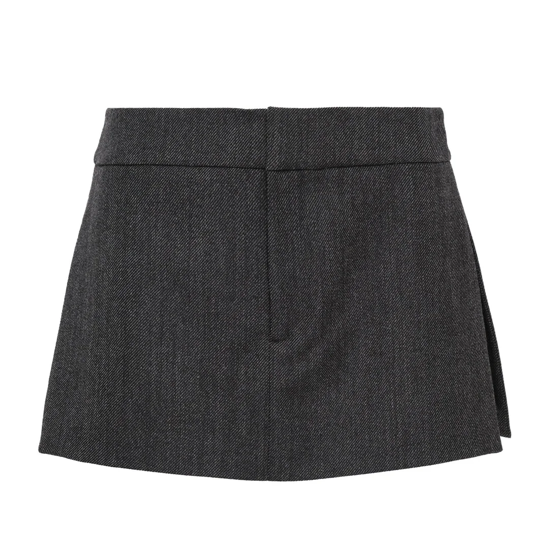 Wool Tailored Mini Skort - 1