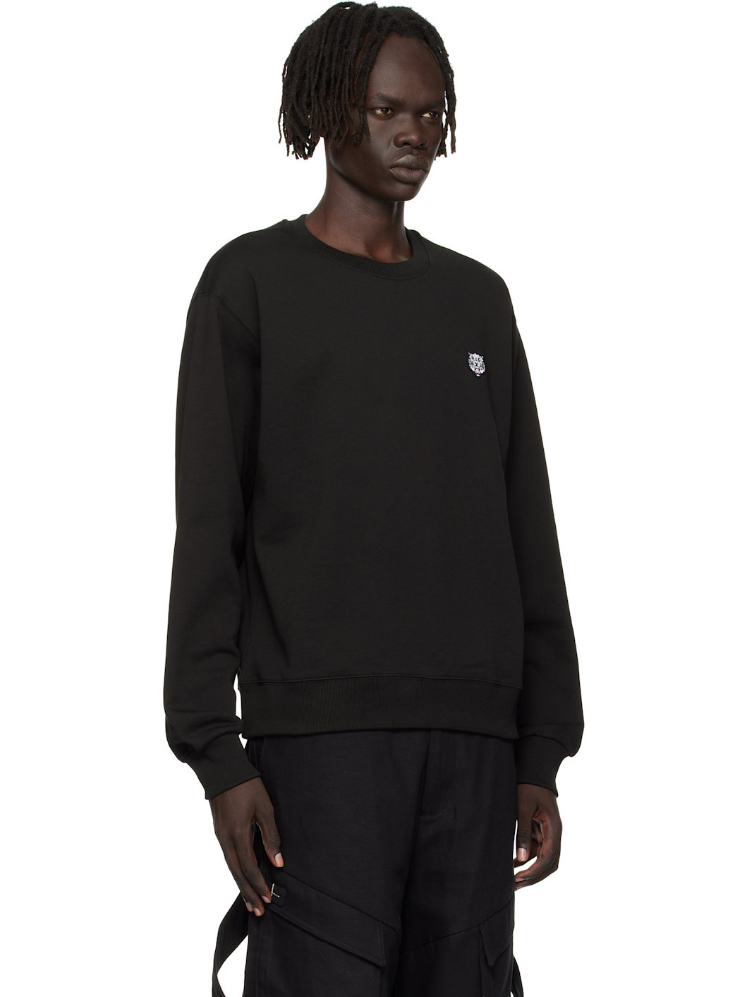 Black Kenzo Paris 'KENZO Happy Tiger' Embroidered Sweatshirt - 2