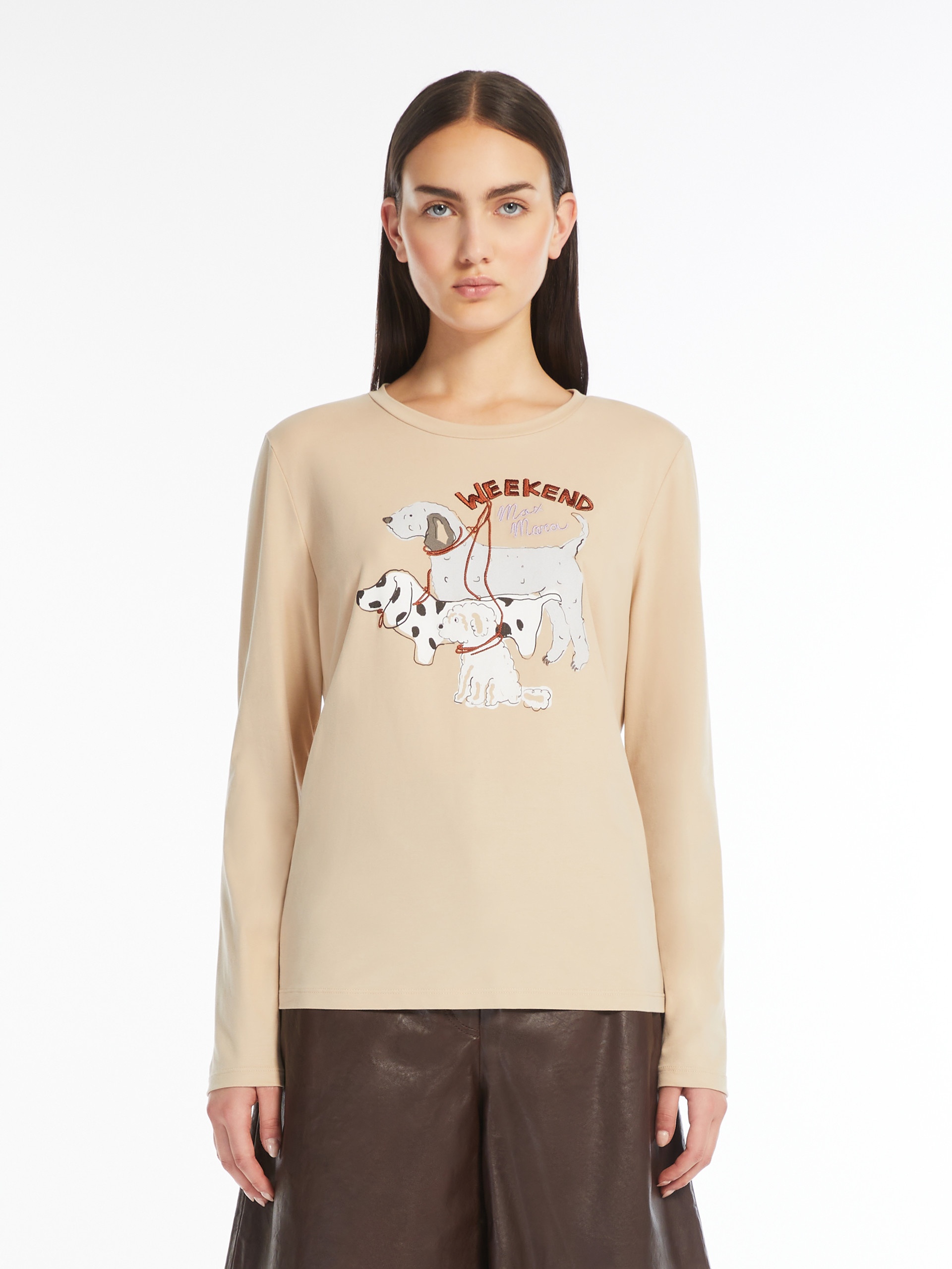 OPACO Print and embroidery-adorned cotton T-shirt - 3