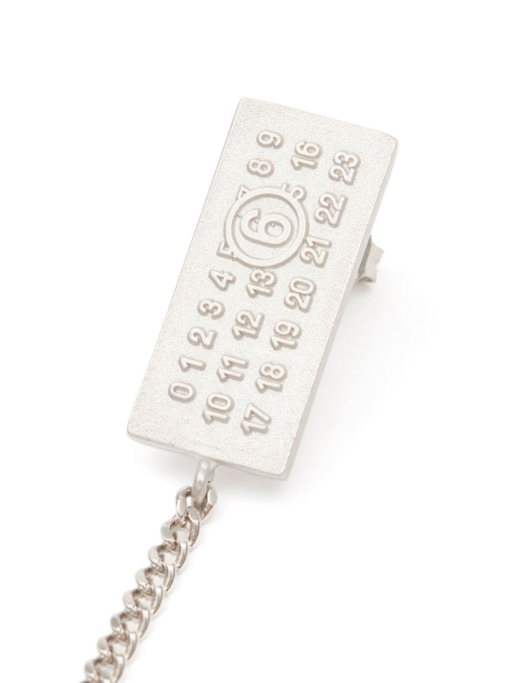Numbers-motif drop earrings - 3