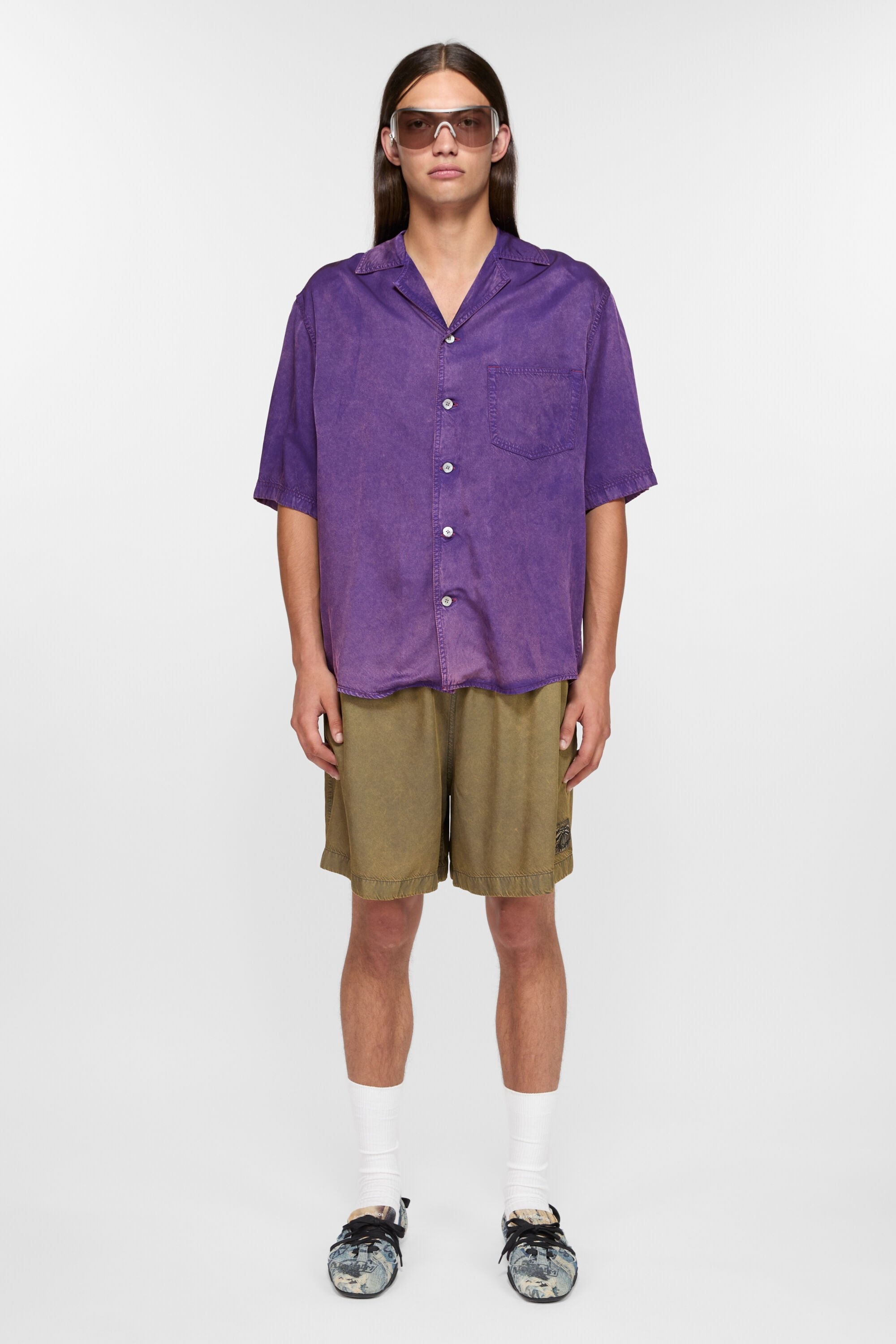 Garment-dyed shorts - Military green - 2