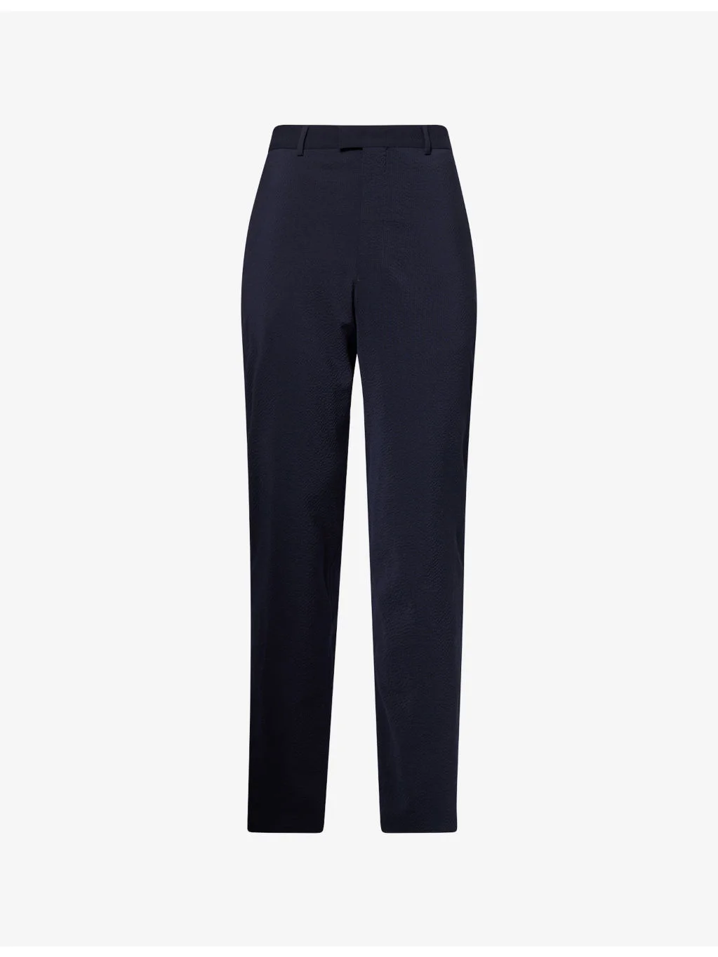 Straight-Leg Seersucker Wool-Blend Trousers - 1