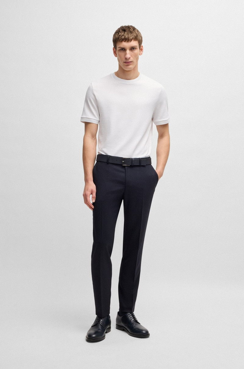 BOSS REGULAR-FIT T-SHIRT IN SEERSUCKER FABRIC outlook