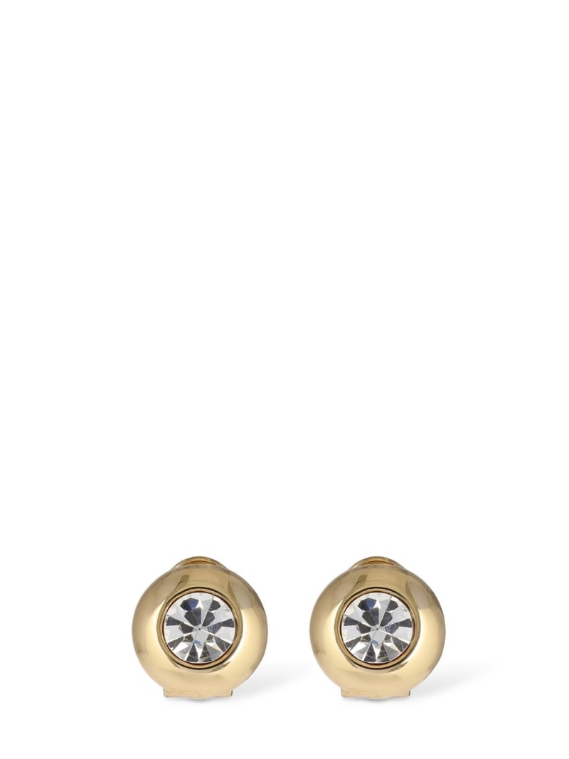 Crystal dome stud earrings - 1