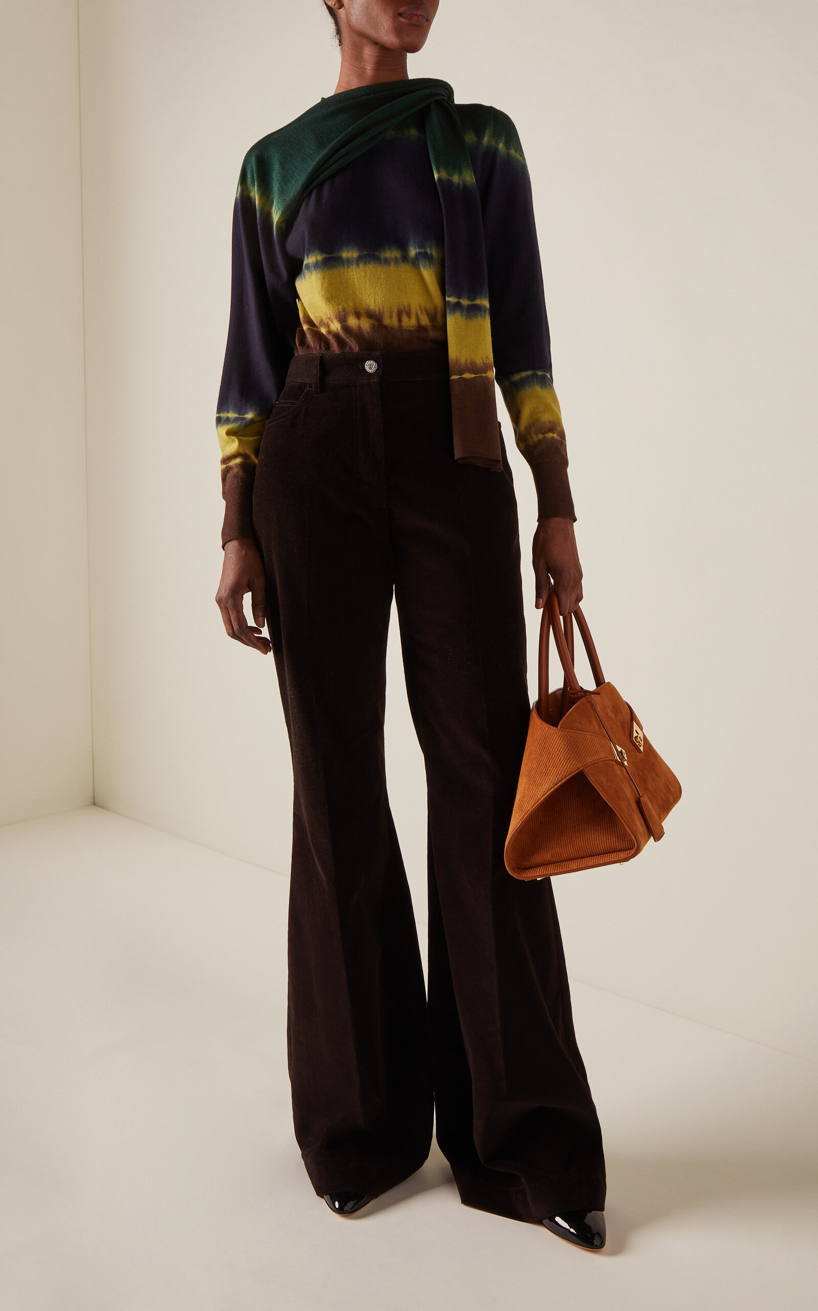 Sport Cotton-Blend Flared Pants brown - 2