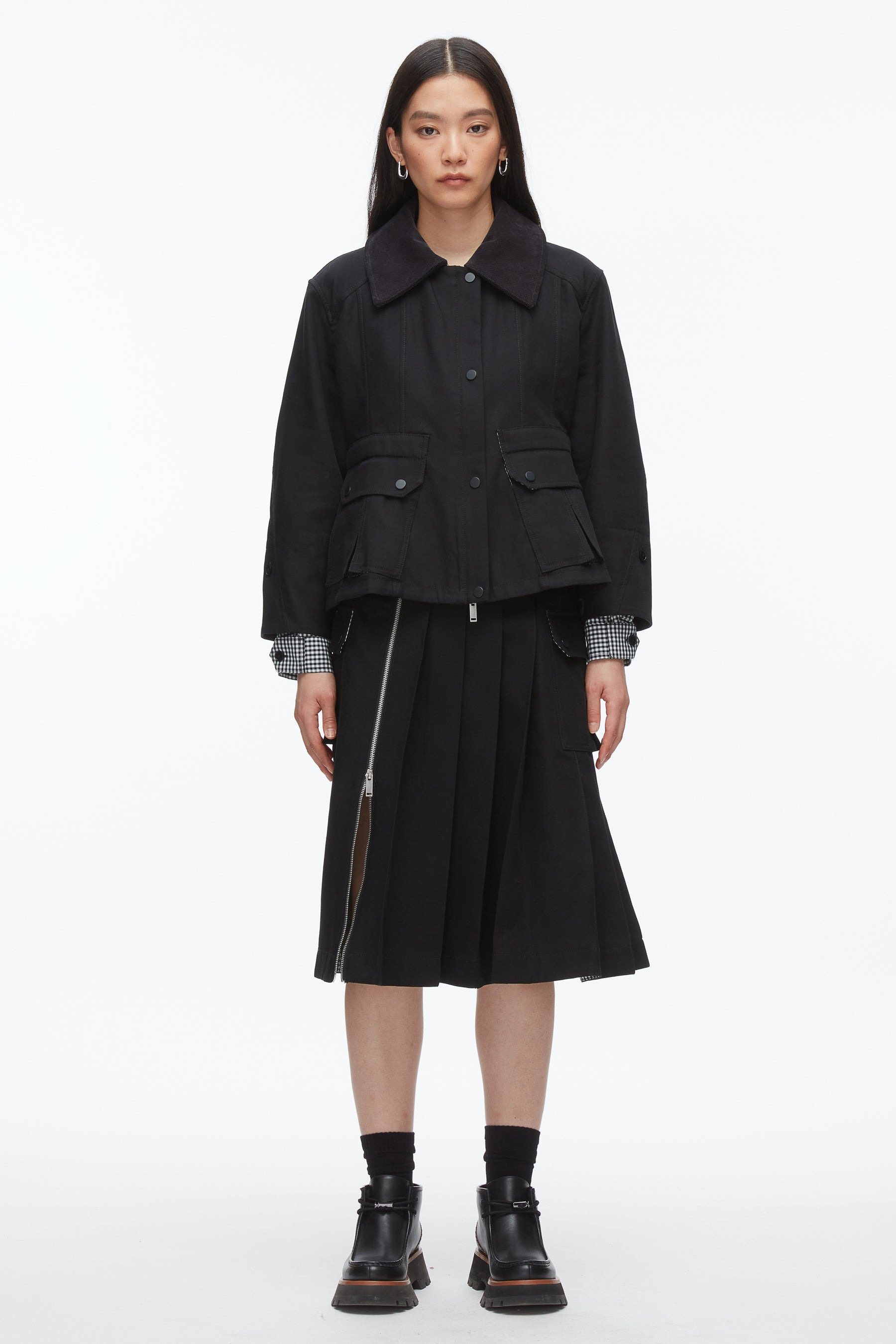 Cropped Flounce Barn Jacket - 2