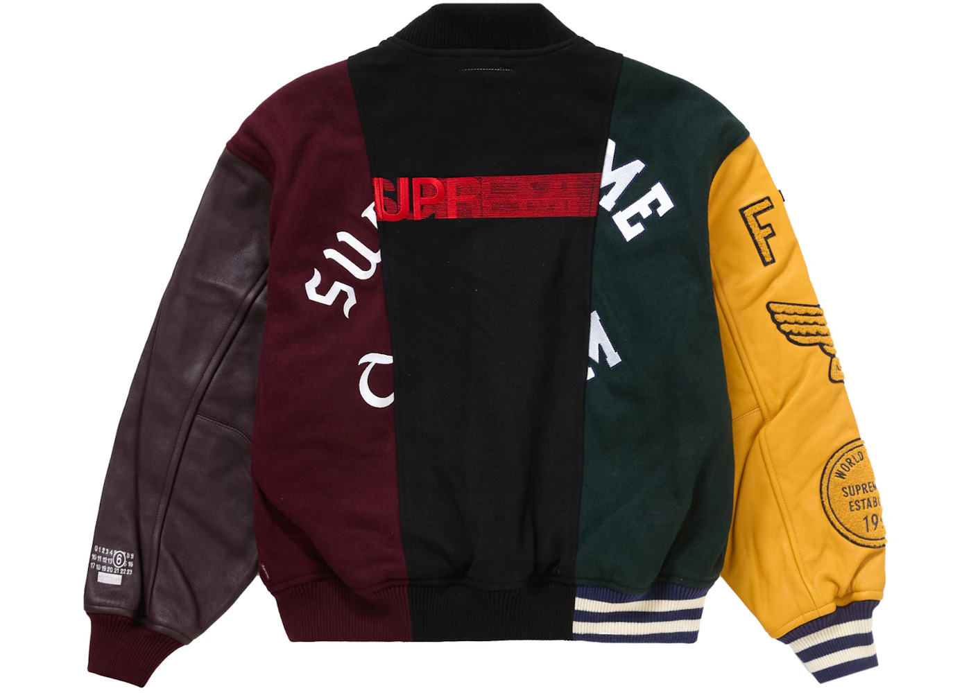 Supreme MM6 Maison Margiela Split Varsity Jacket Multicolor - 3