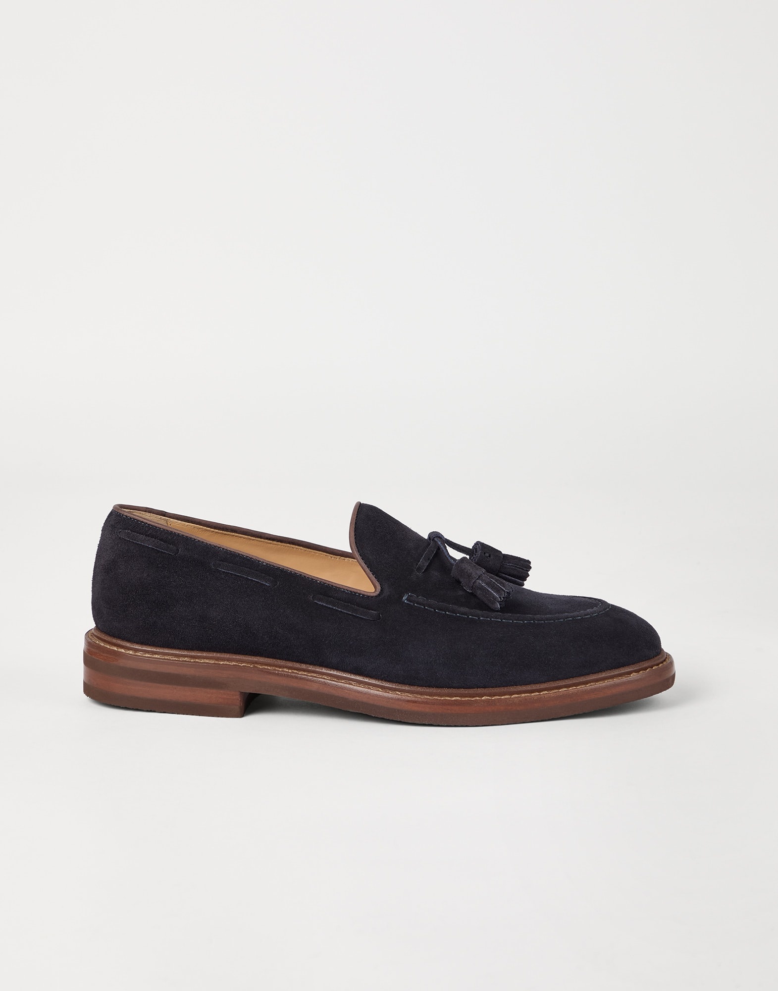 Suede loafers with tassels - 5