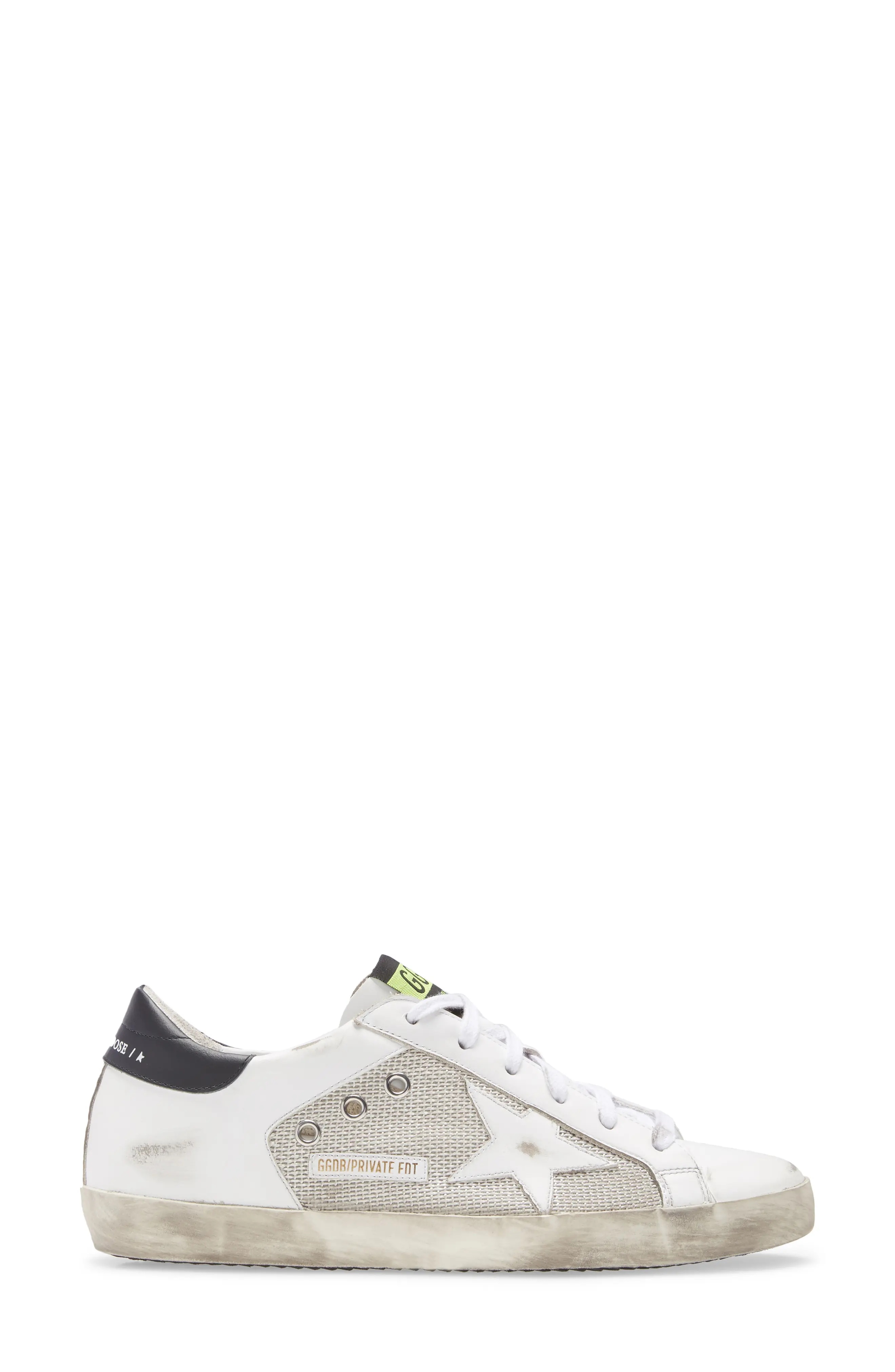 Super-Star Low Top Sneaker in White/Silver/Black - 3