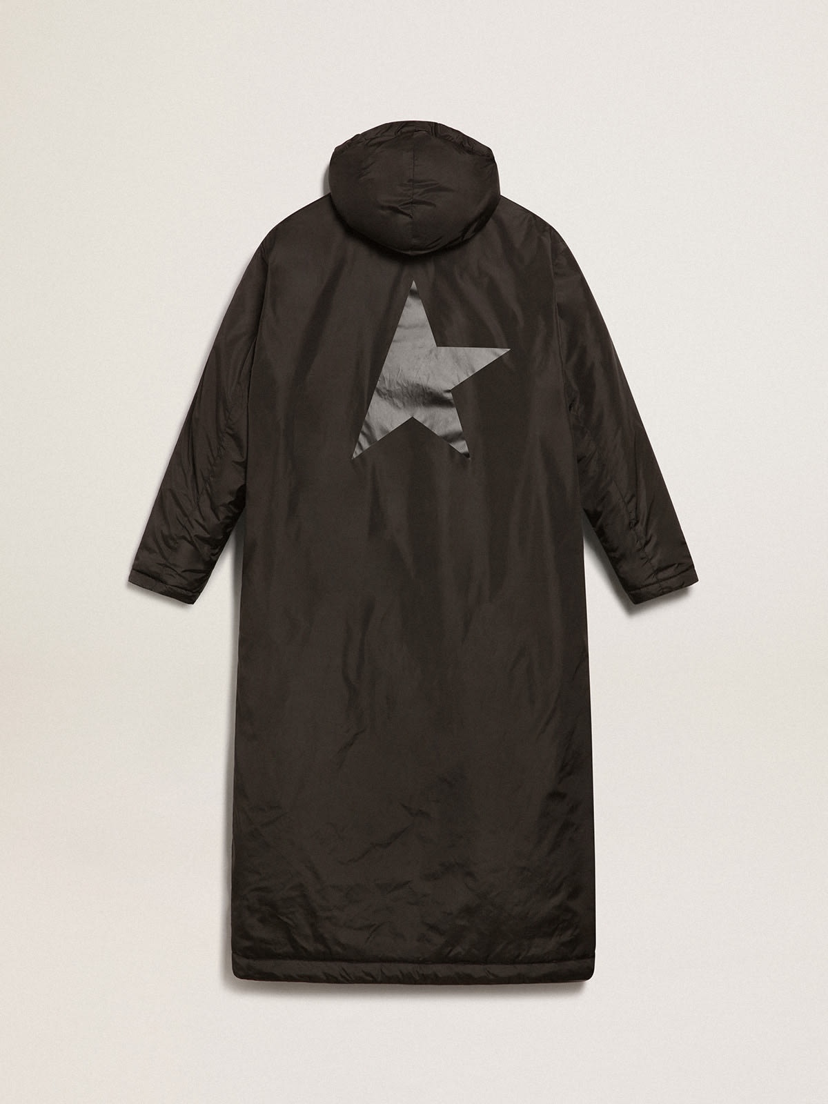 Women’s black ankle-length padded jacket with hood - 6