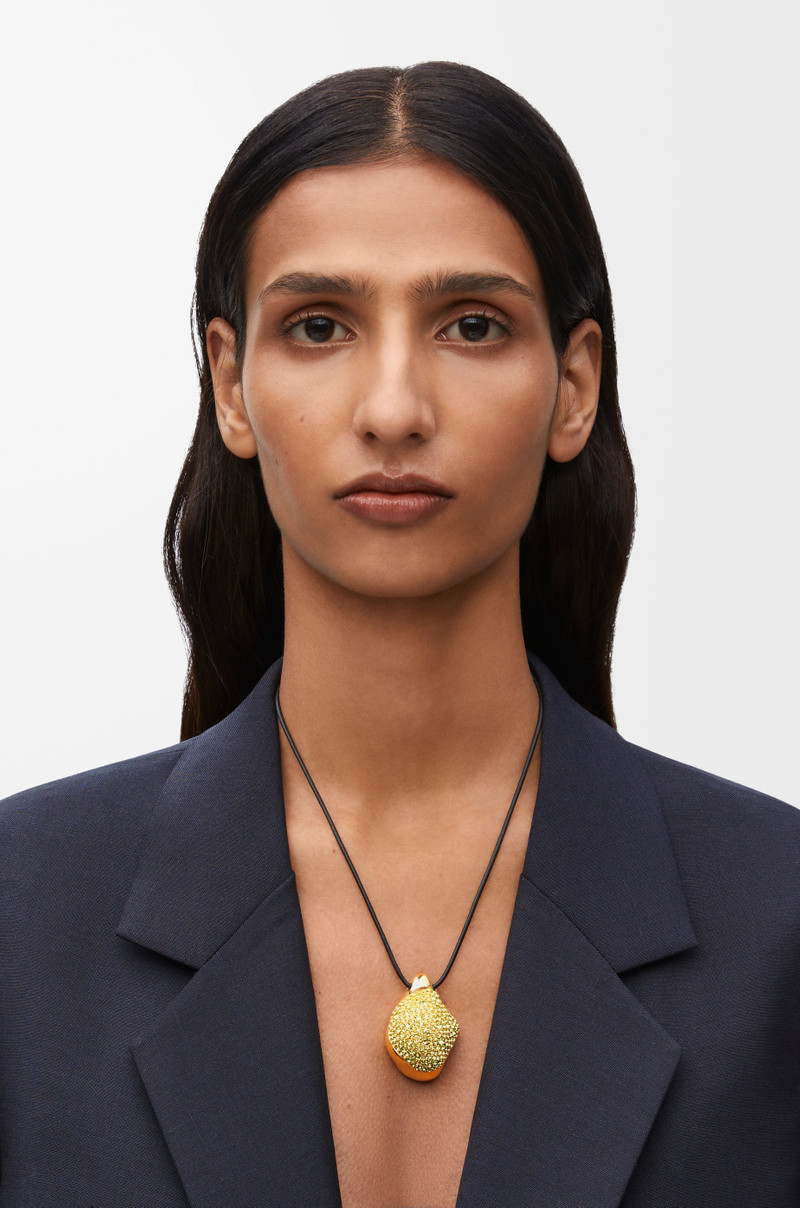 Loewe Foam Drip pendant necklace in sterling silver and crystals outlook