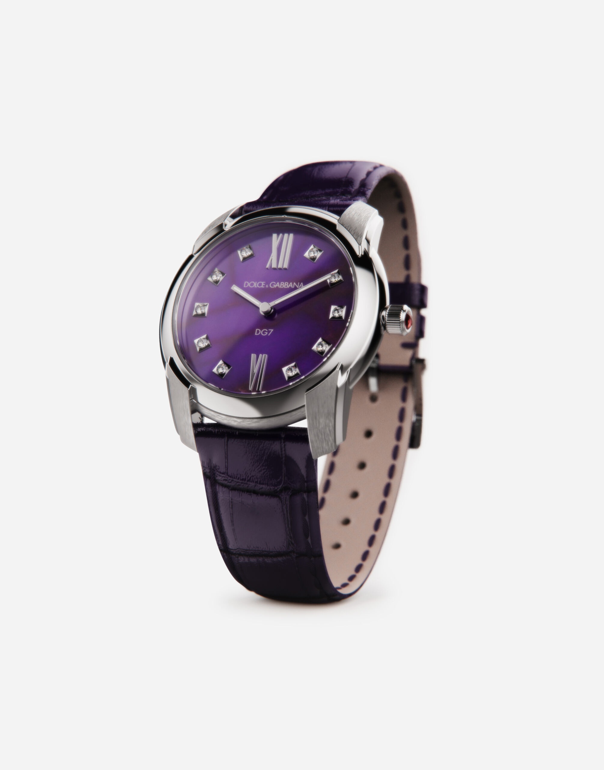 DG7 watch in steel with sugilite and diamonds - 3