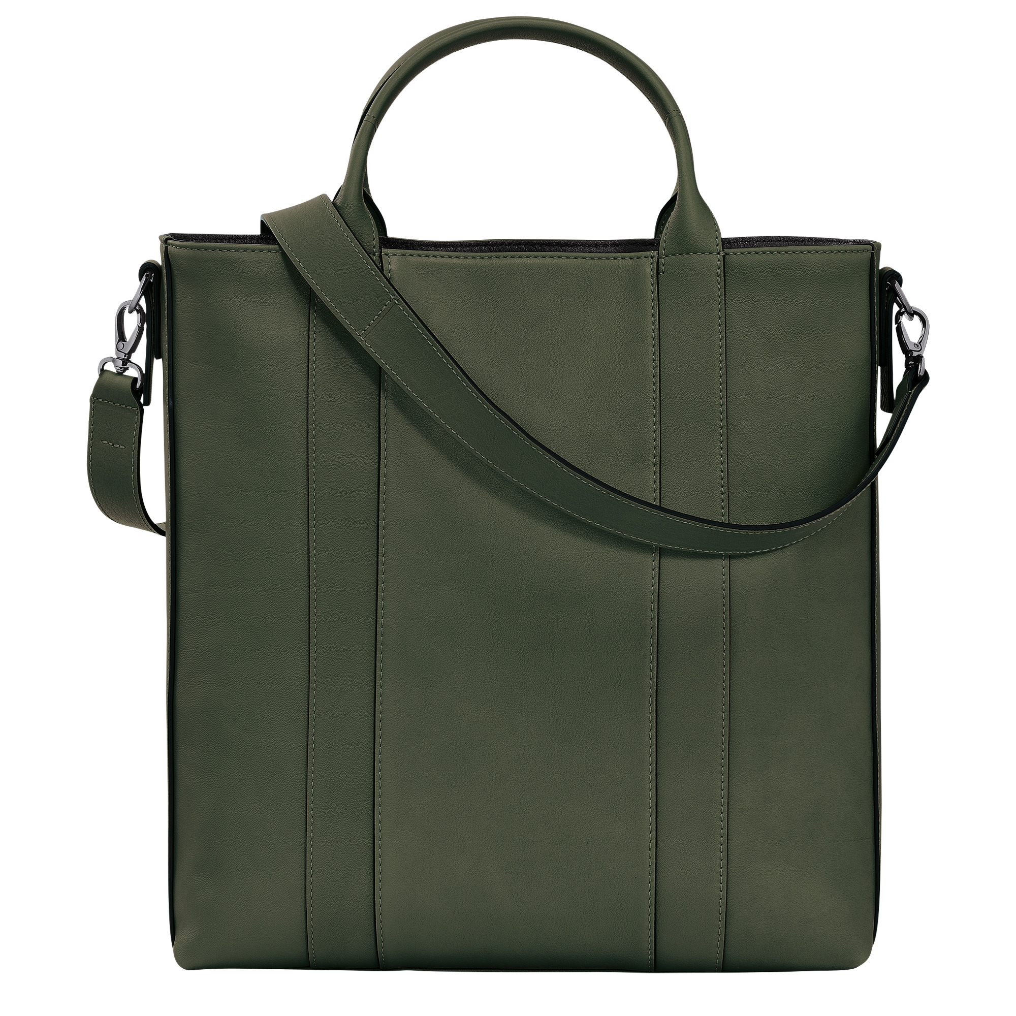 Longchamp 3D L Tote bag Khaki - Leather - 4