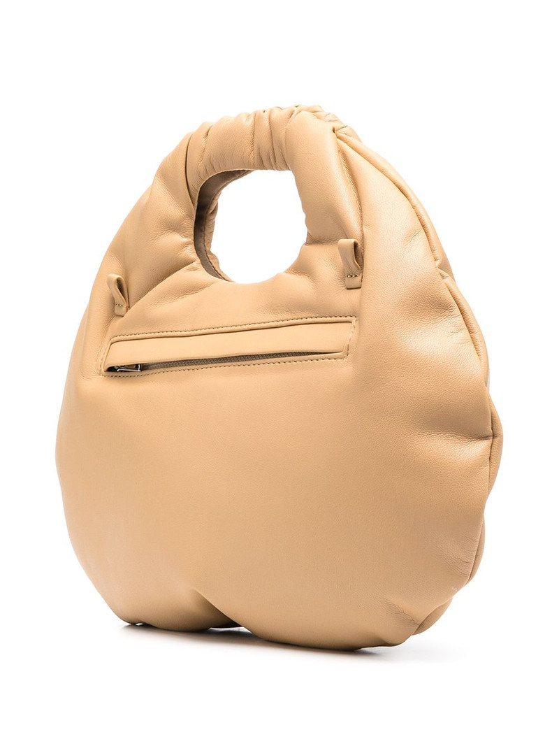 Egg leather tote bag 3