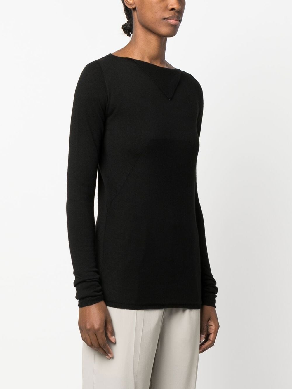 boat-neck cashmere jumper - 5