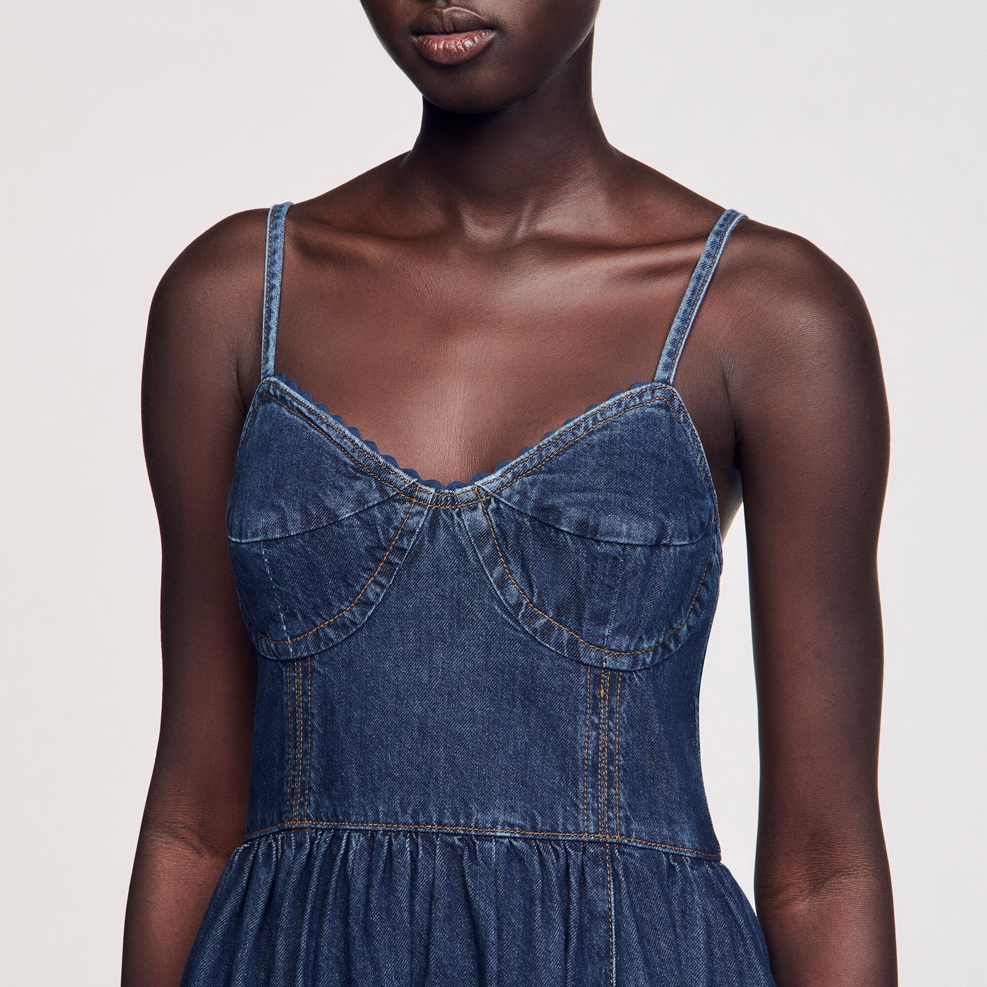 MIDI DENIM DRESS - 3