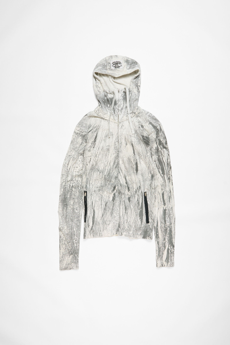 Zippered dyed sweater - Faded black 1