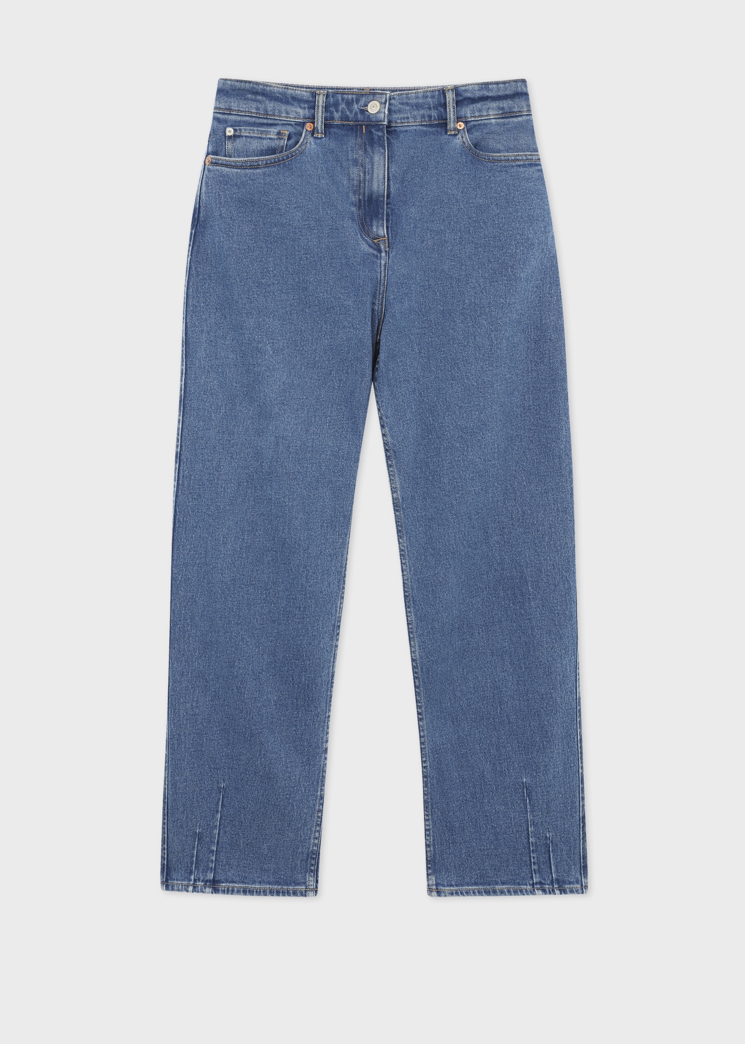 Women's Mid-Wash Organic Cotton Barrel Leg PS Happy Jeans - 1
