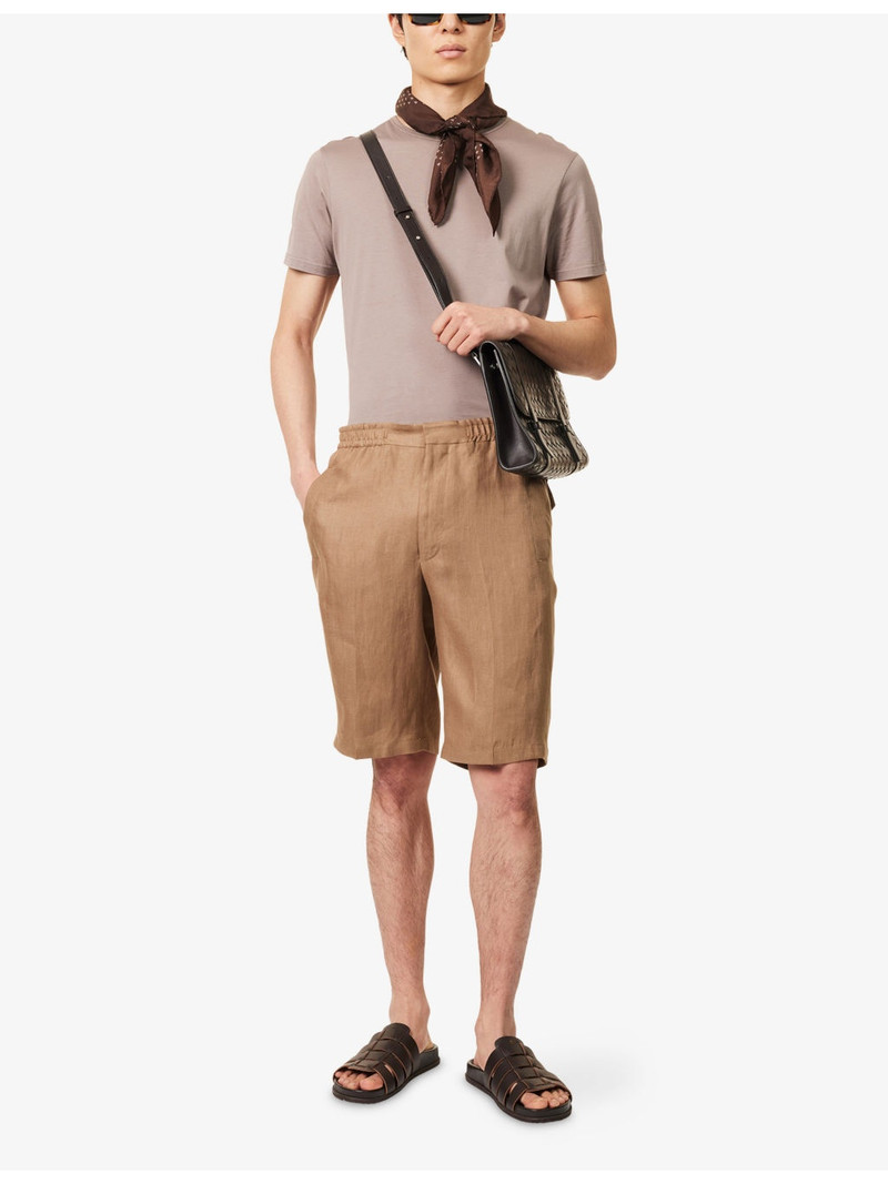 CORNELIANI Pure Regular-Fit Linen Shorts outlook