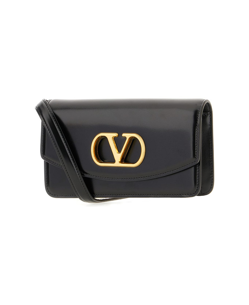 Valentino Black Leather Clutch outlook