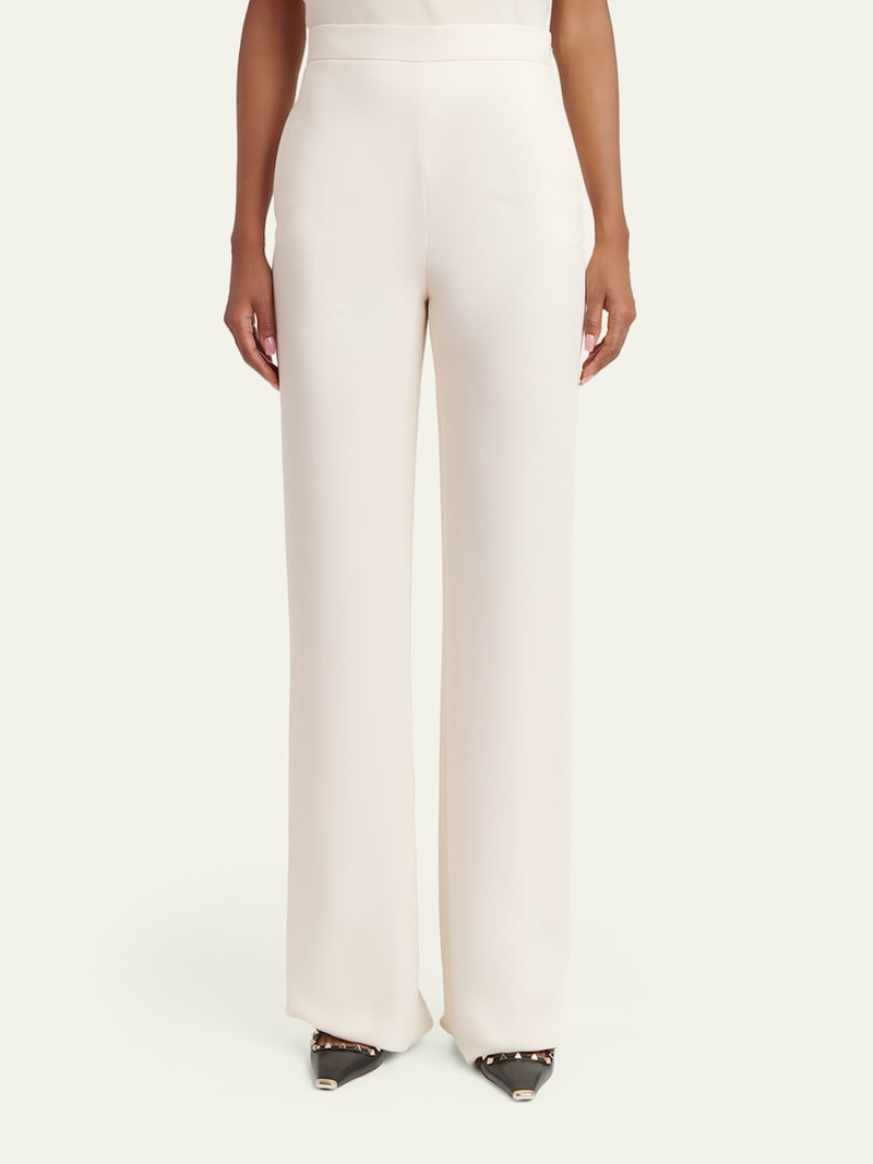Silk Straight Trousers 4