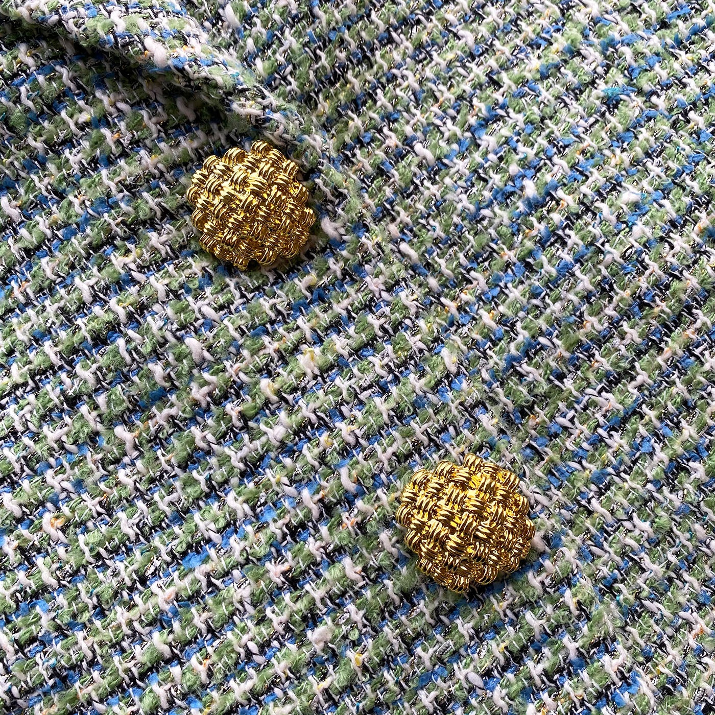 Green Bouclé Oversized Blazer - 6
