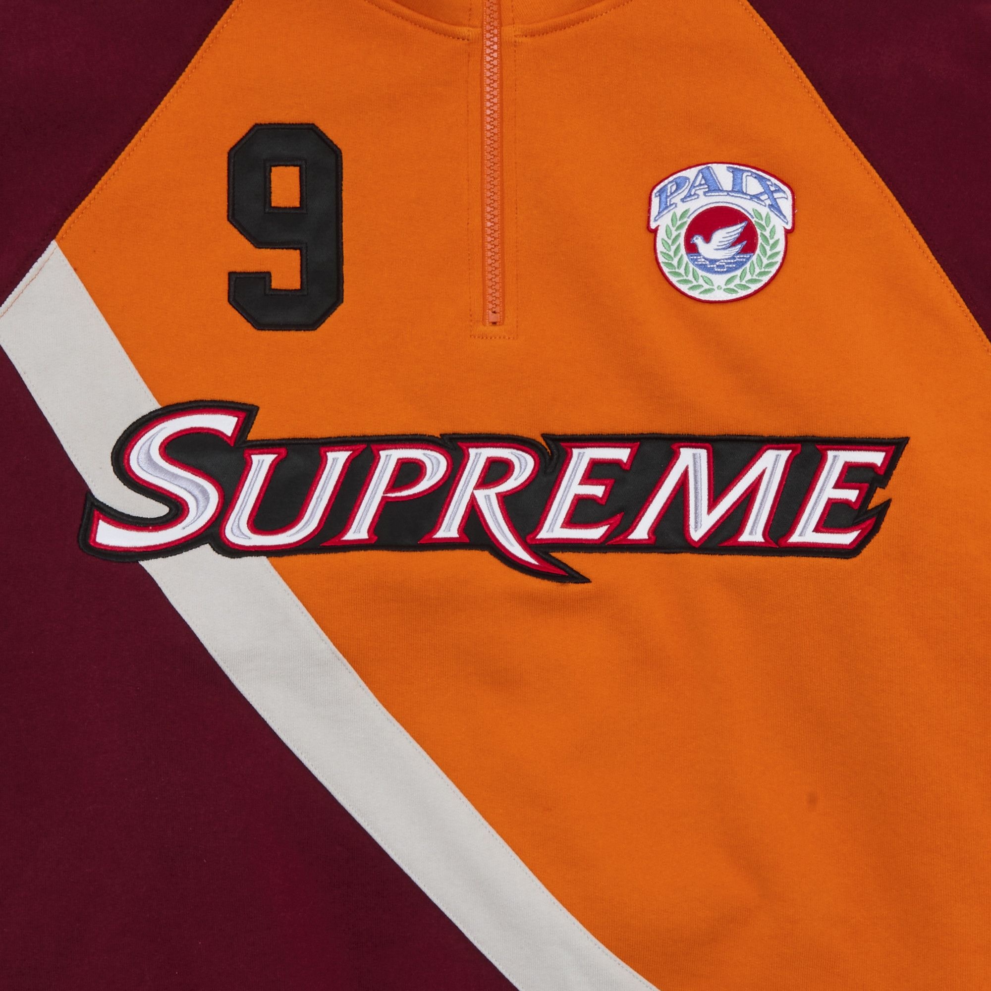 Supreme Equipé Half Zip Sweatshirt 'Dark Orange' - 3