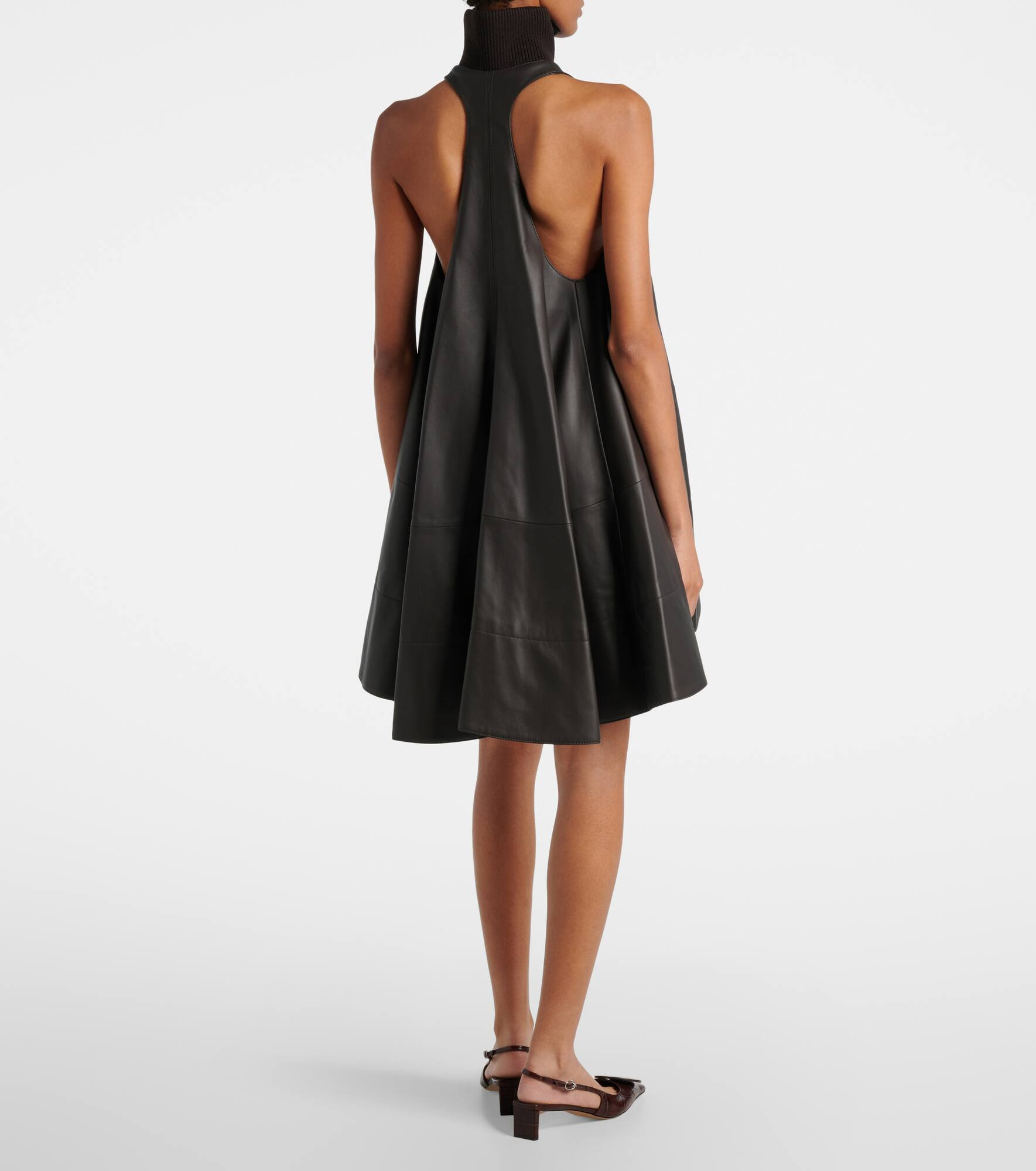 Triangle leather minidress - 3